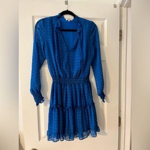 NSR Blue Tiered Mini Dress